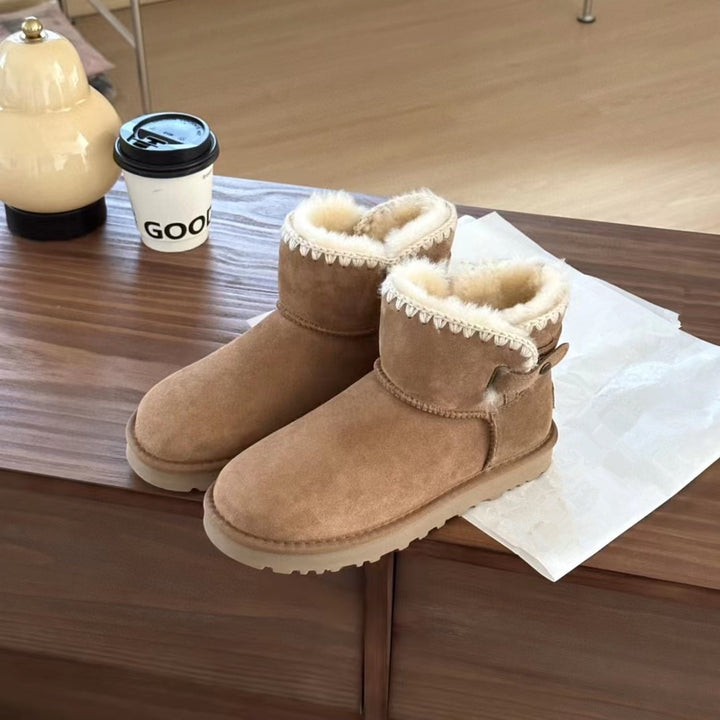 מגפיים פרוותיות באיכות גבוהה סגירת אבזם