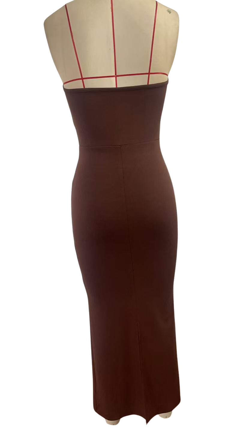 שמלת מקסי בת הים בד מחטב - אריאלה