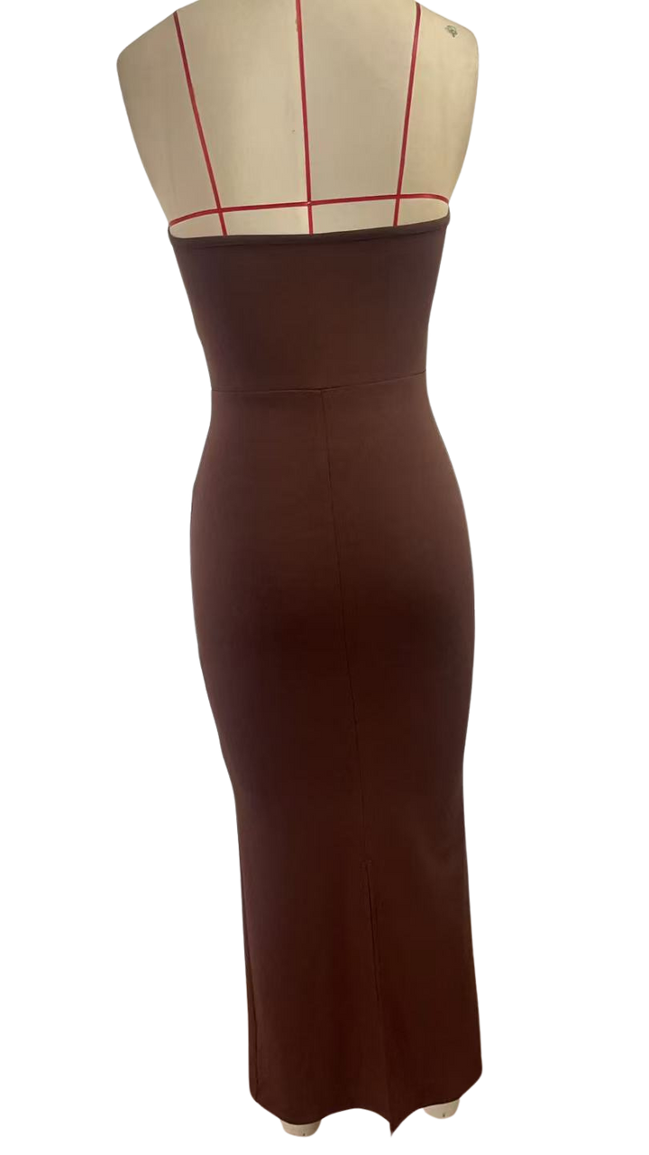 שמלת מקסי בת הים בד מחטב - אריאלה