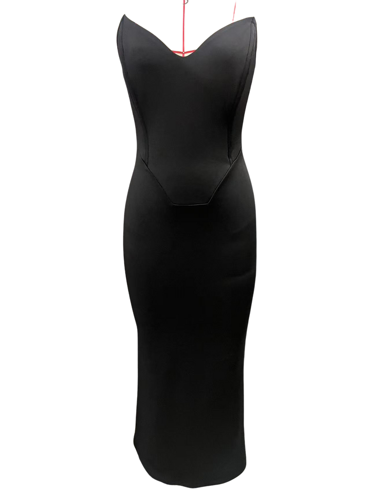 שמלת מקסי בת הים בד מחטב - אריאלה