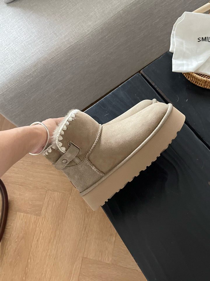 מגפיים פרוותיות באיכות גבוהה סגירת אבזם