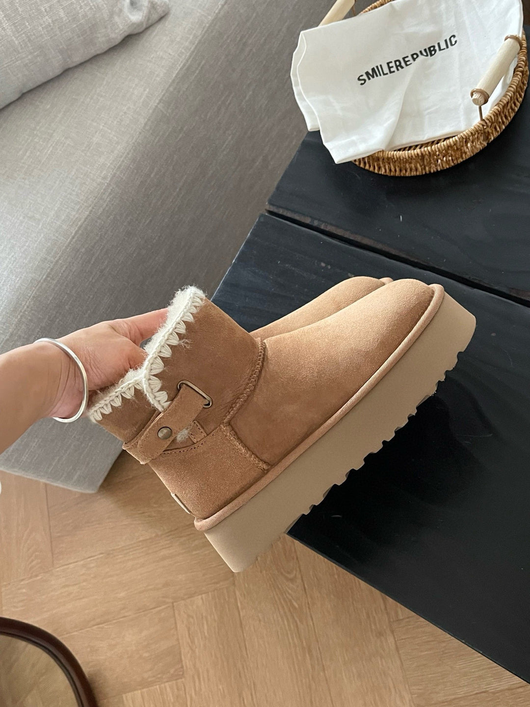 מגפיים פרוותיות באיכות גבוהה סגירת אבזם