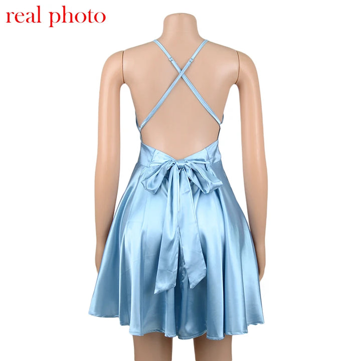 שמלת מיני סאטן - אורורה