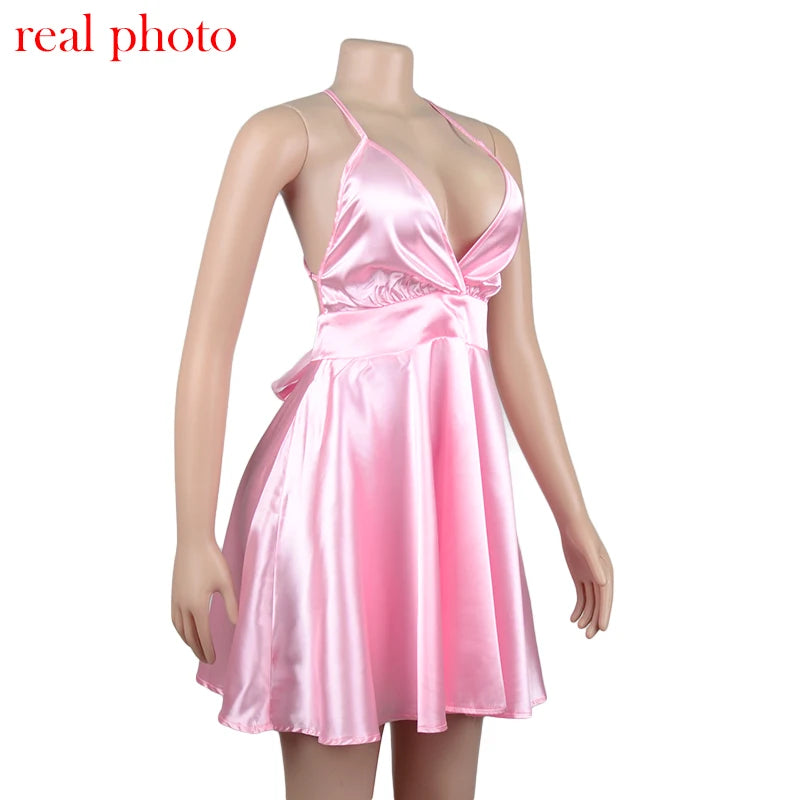 שמלת מיני סאטן - אורורה