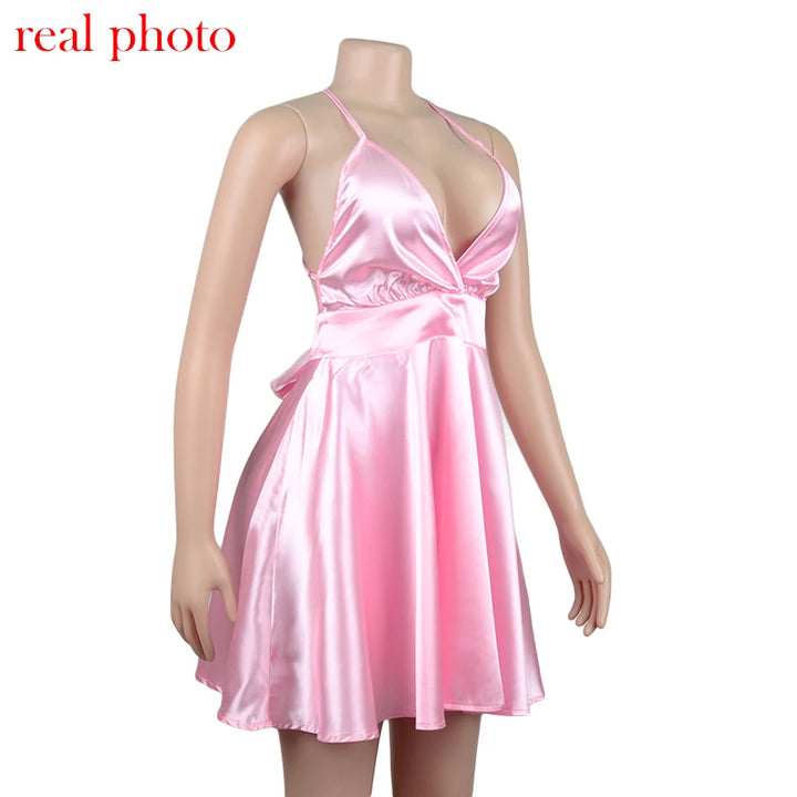 שמלת מיני סאטן - אורורה