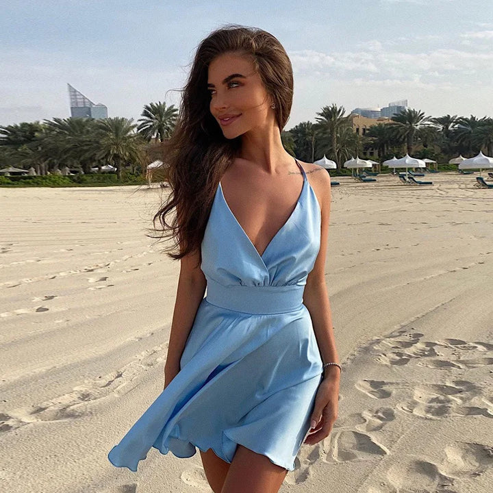 שמלת מיני סאטן - אורורה