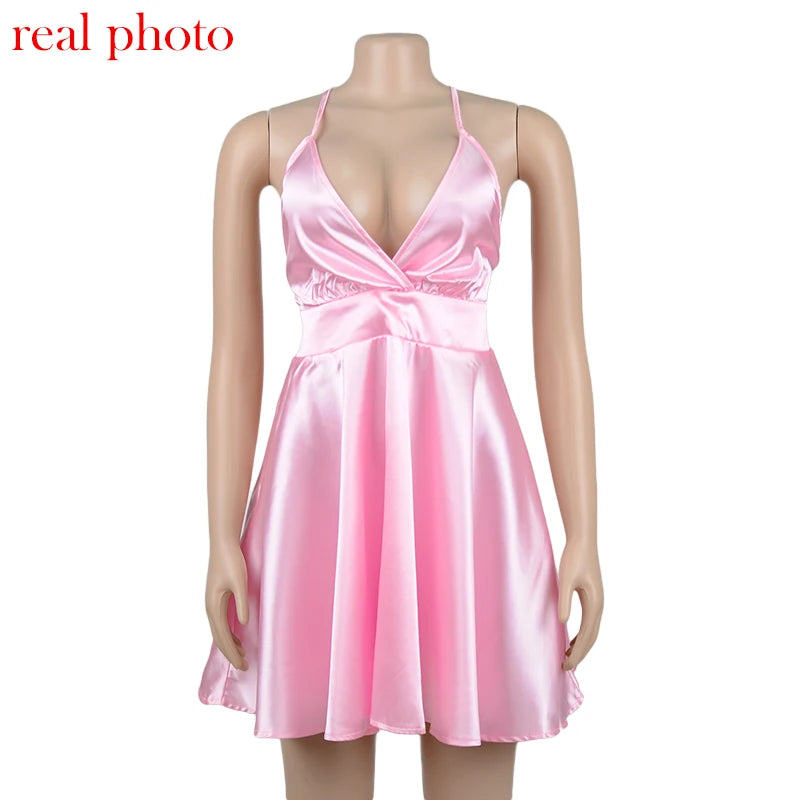 שמלת מיני סאטן - אורורה