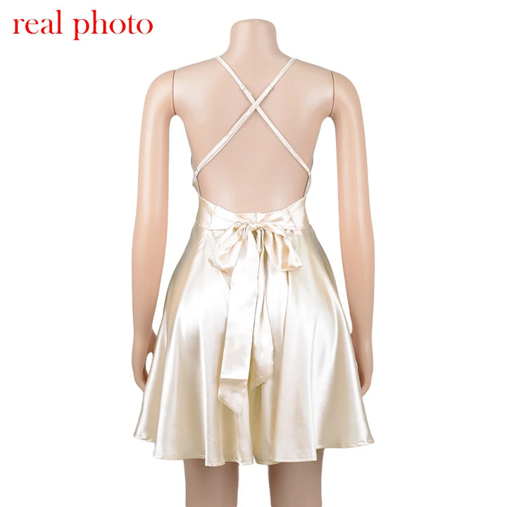 שמלת מיני סאטן - אורורה