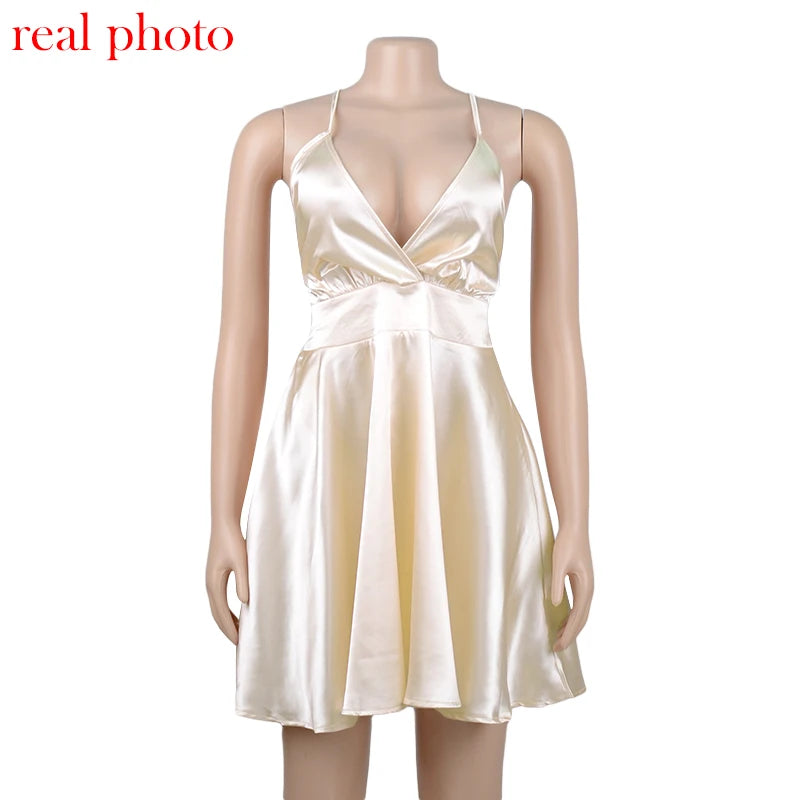 שמלת מיני סאטן - אורורה