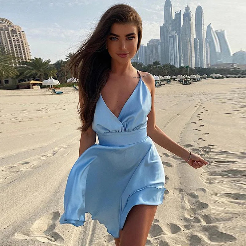 שמלת מיני סאטן - אורורה