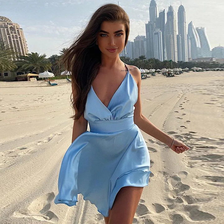 שמלת מיני סאטן - אורורה