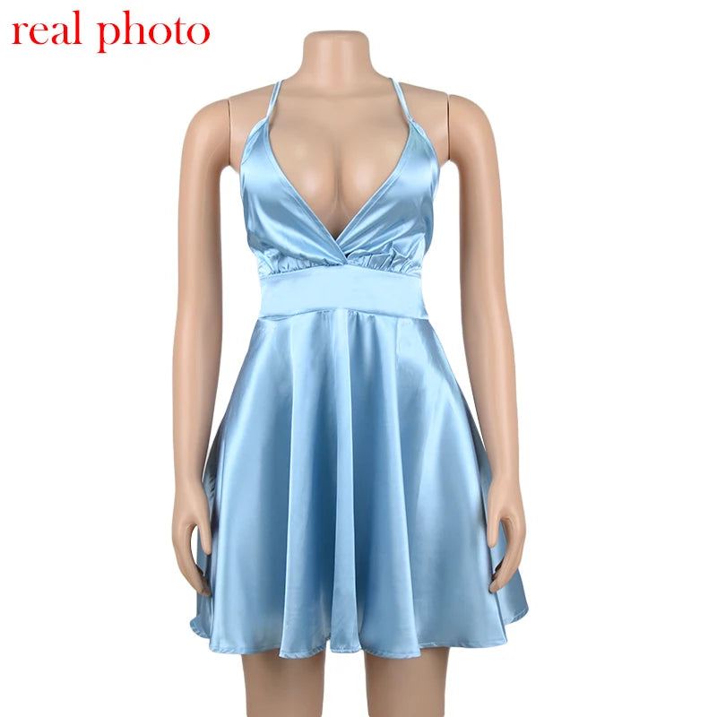 שמלת מיני סאטן - אורורה