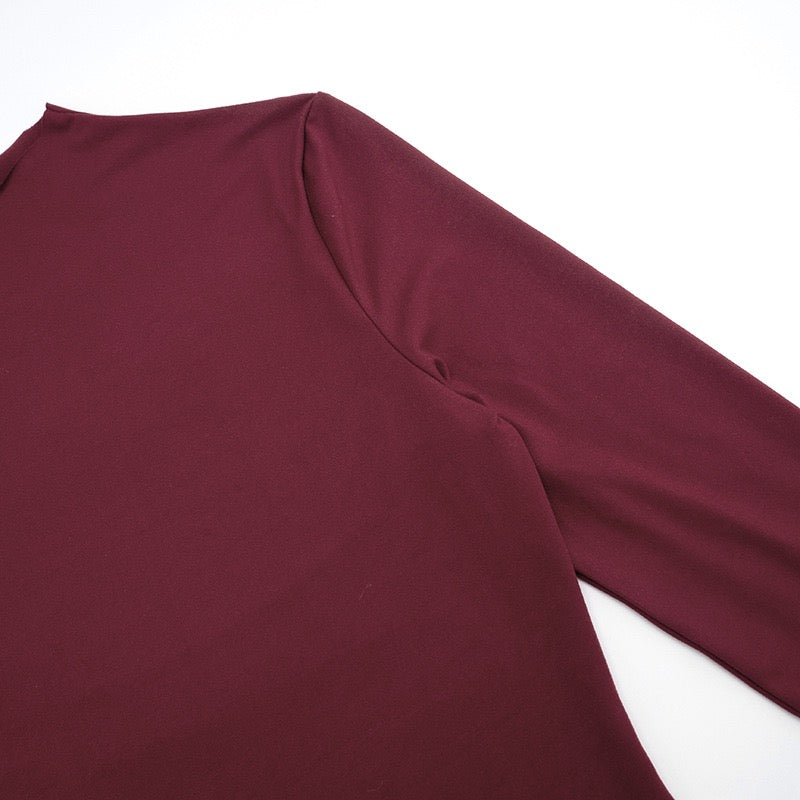 שמלת מיני בעיצוב בגד גוף חצאית סאטן - מיילה