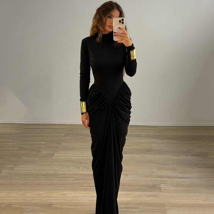 שמלת מקסי בעיצוב קיפולים - נהורה