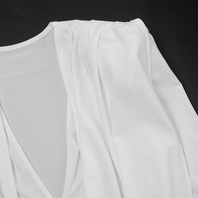 שמלת מיני בעיצוב קיפולים וקרוס - קרסטי