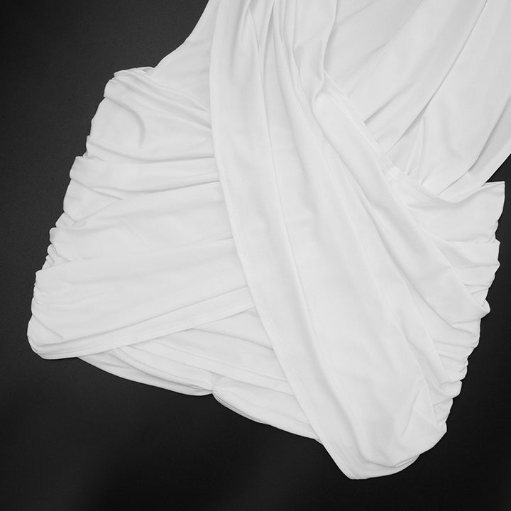 שמלת מיני בעיצוב קיפולים וקרוס - קרסטי