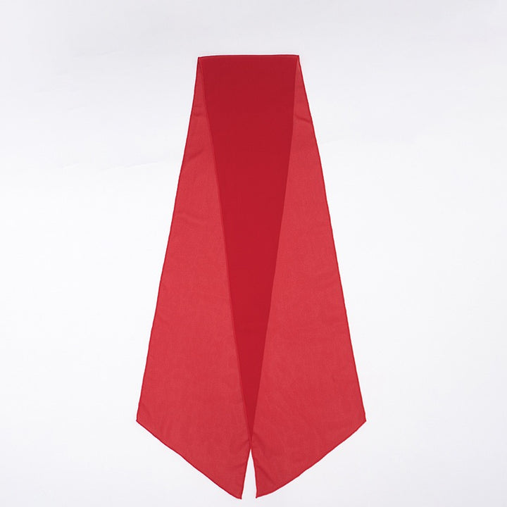 שמלת מקסי סטרפלס בעיצוב שיפון בעיטור צעיף תואם - ג׳יג׳י