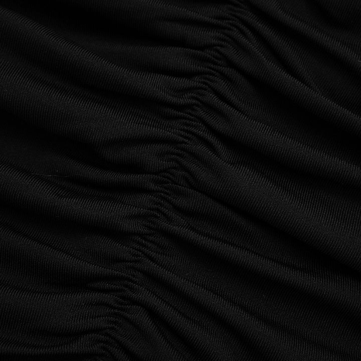 שמלת מיני בעיצוב כיווצים כתפיים חשופות - ג׳ימי