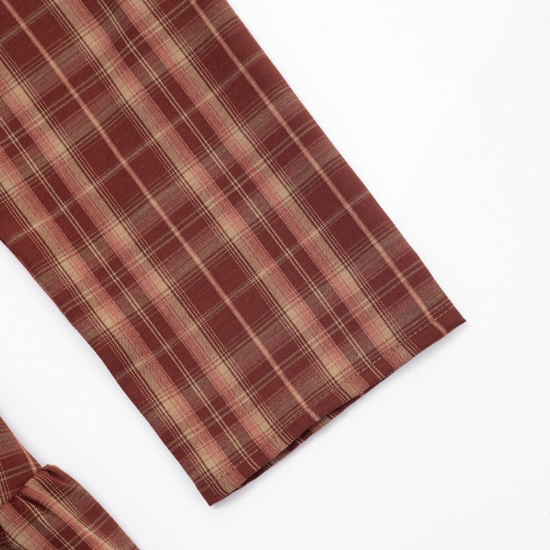 שמלת מיני מלמלה משובצת בעיצוב כפתורים - מוניקה