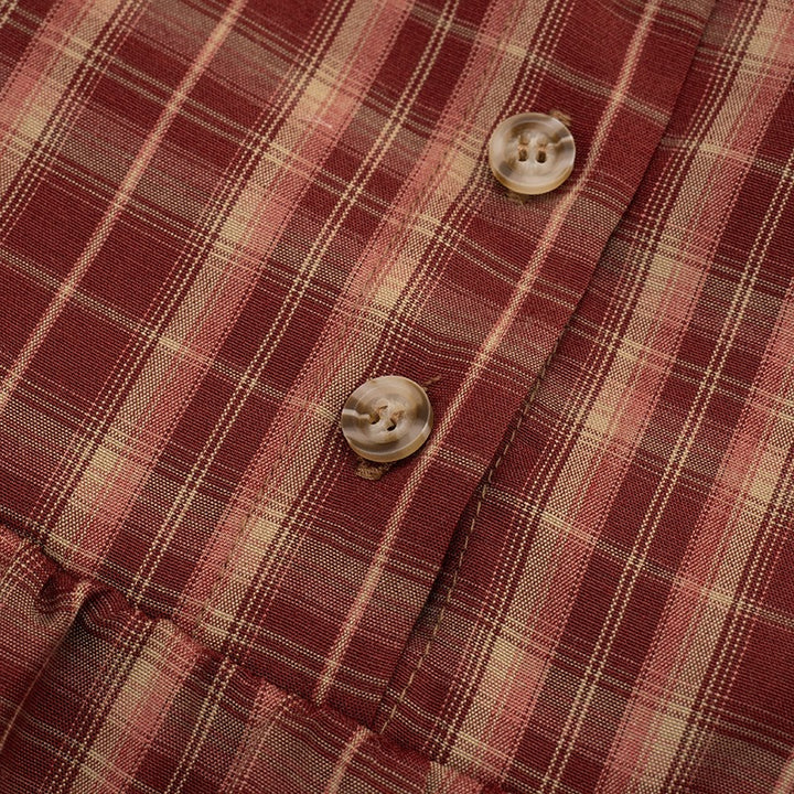 שמלת מיני מלמלה משובצת בעיצוב כפתורים - מוניקה