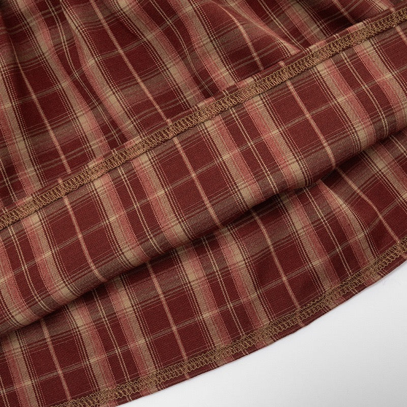 שמלת מיני מלמלה משובצת בעיצוב כפתורים - מוניקה