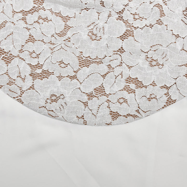 שמלת מקסי סאטן בעיצוב שסע ותחרה - אמורי