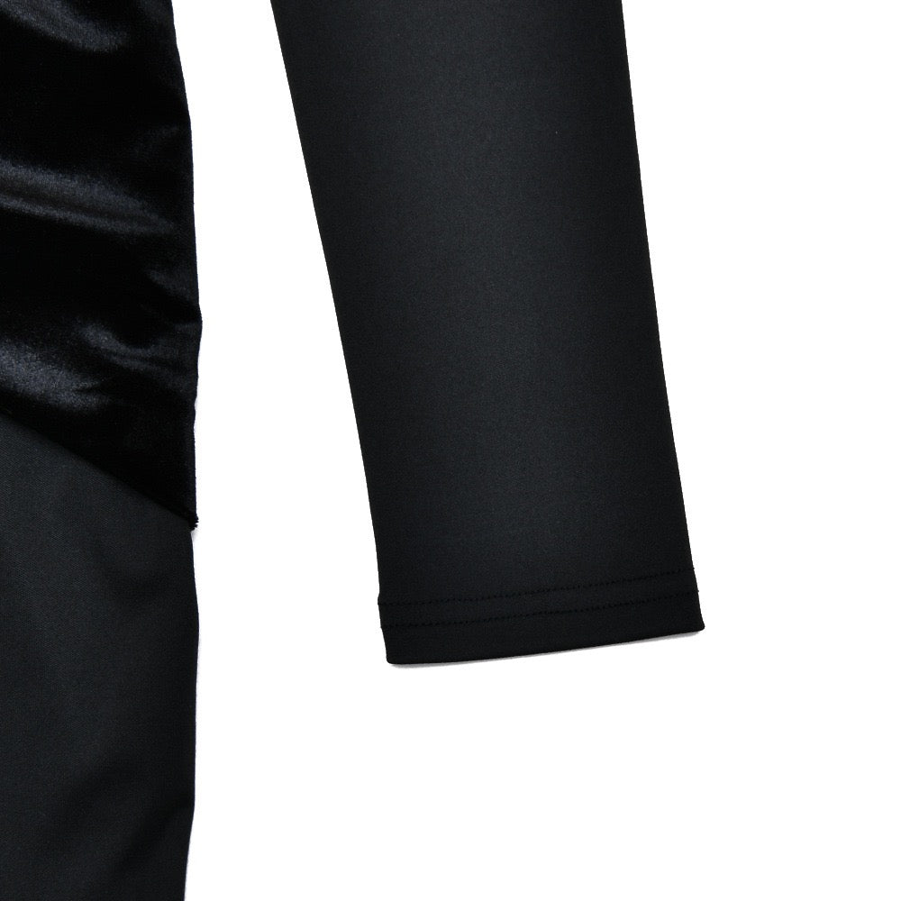 שמלת מקסי בעיטור כיווצי קטיפה - Sela