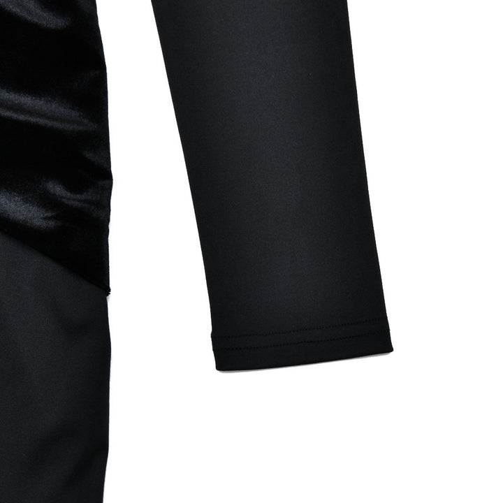 שמלת מקסי בעיטור כיווצי קטיפה - Sela