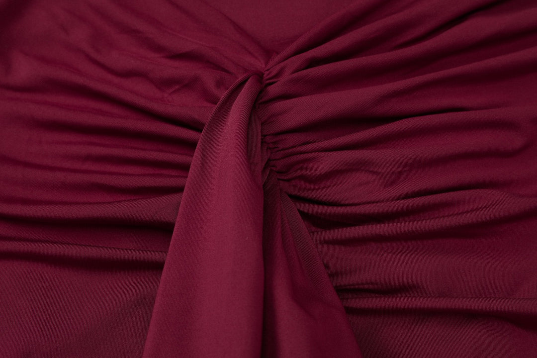 שמלת מקסי בעיצוב כיווצים קשירה בגב להצמדה במותן - הרמוסה