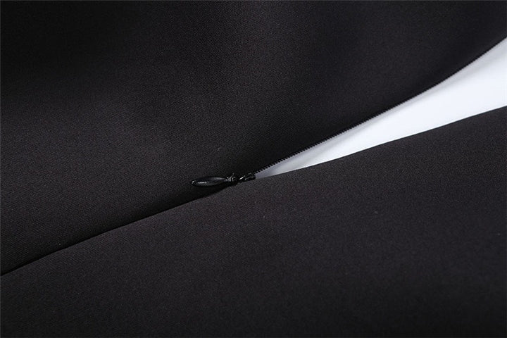 שמלת מקסי אלגנטית מחויטת בעיטור תחרה בעיצוב שסע - YANA