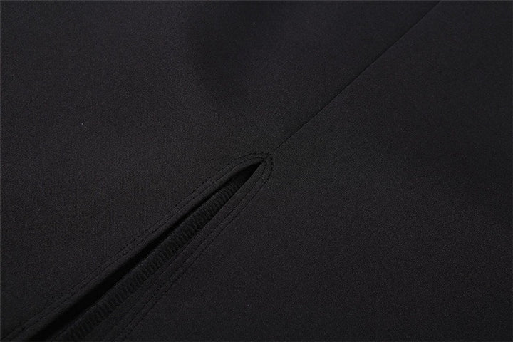 שמלת מקסי אלגנטית מחויטת בעיטור תחרה בעיצוב שסע - YANA