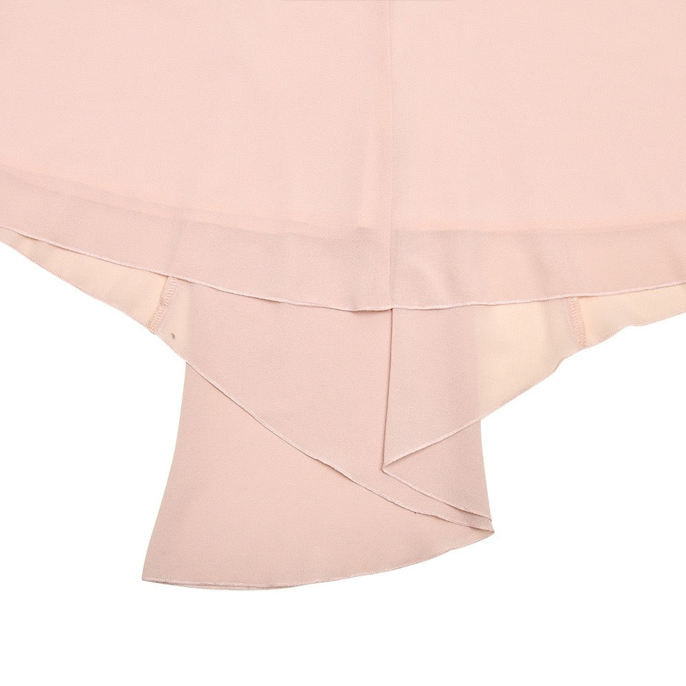 שמלת מקסי סטרפלס מחוך קטיפה בעיצוב כיווצים ושיפון - CAROLS