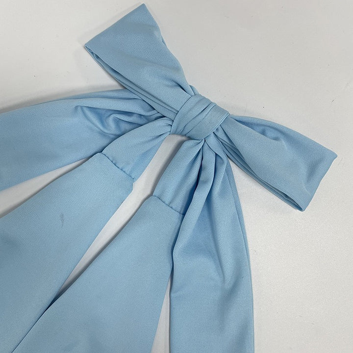 שמלת מקסי מחשוף V שסע עמוק קשירה בגב פתוח - לריאן