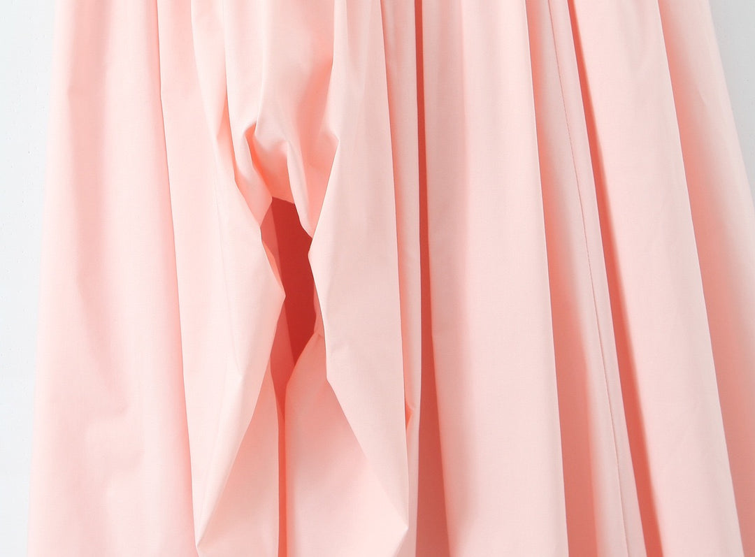 שמלת מקסי בלון בעיצוב שסע קשירה בעורף - ביאנקה