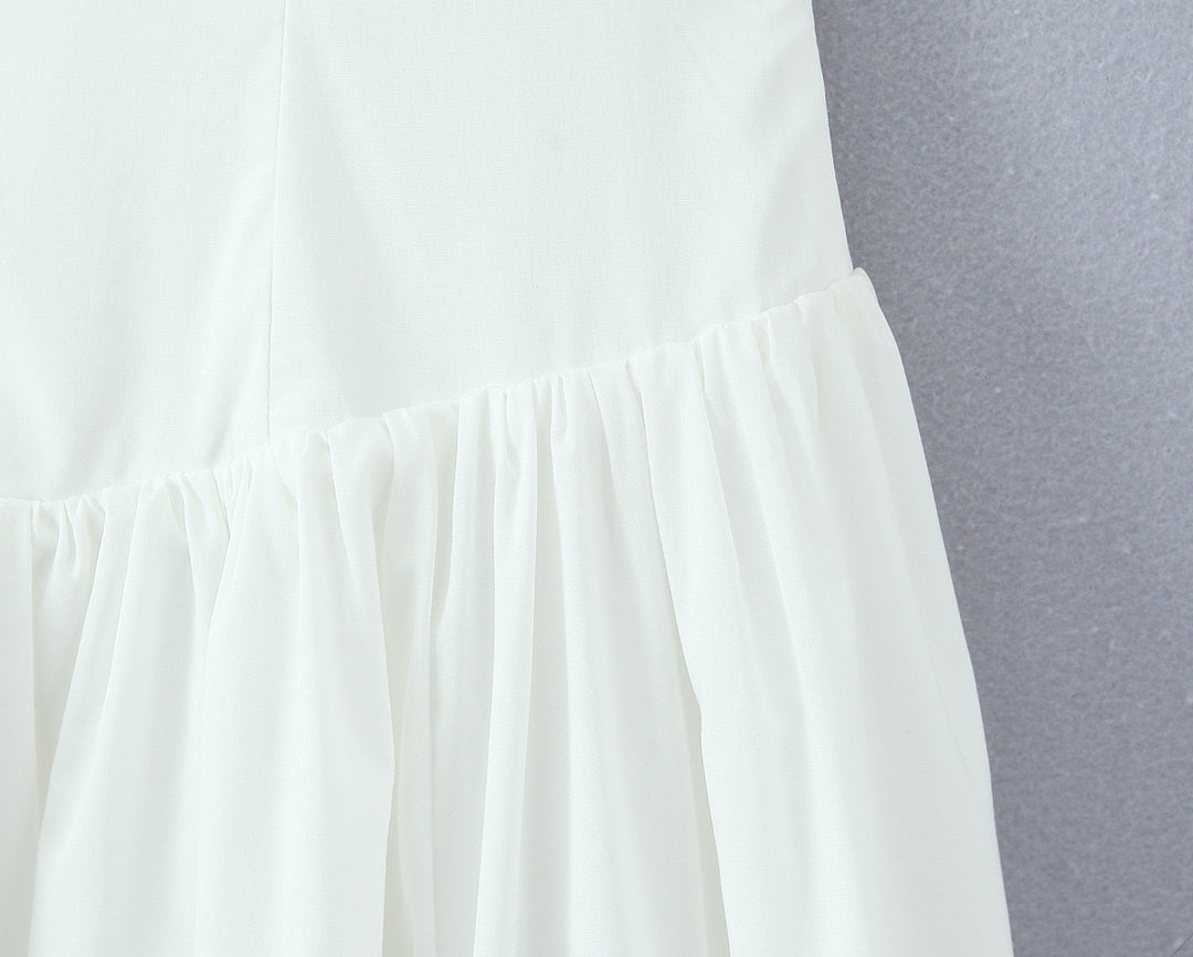 שמלת מקסי בלון בעיצוב שסע קשירה בעורף - ביאנקה