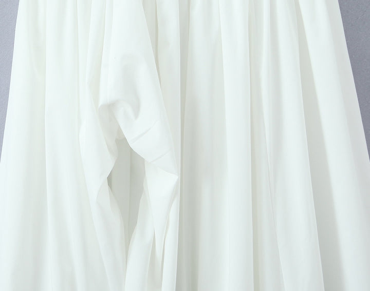 שמלת מקסי בלון בעיצוב שסע קשירה בעורף - ביאנקה