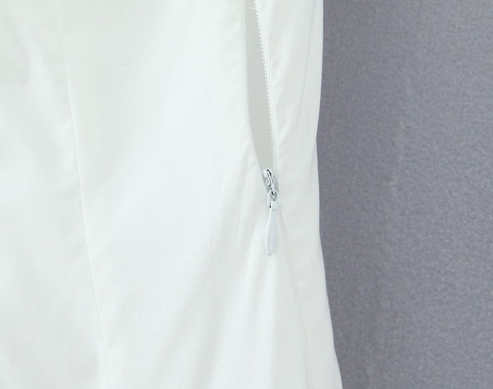 שמלת מקסי בלון בעיצוב שסע קשירה בעורף - ביאנקה