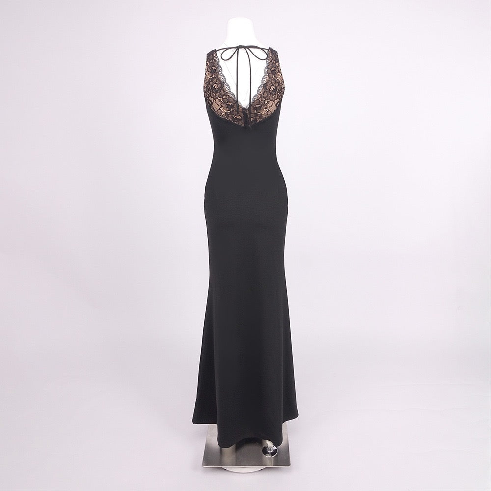 שמלת מקסי בעיטור תחרה - ILAYA