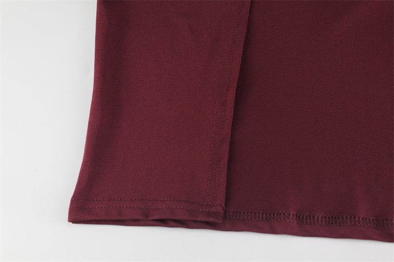 שמלת מידי צווארון גולף בעיצוב שסע ואבזם - RAVID