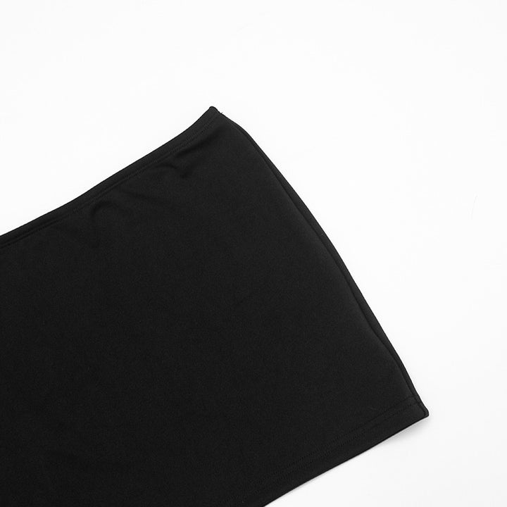 סט שני חלקים מחויט טופ בלייזר סגירת סיכות וחצאית מיני - Mekyla