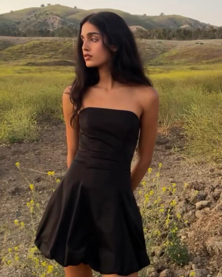 שמלת מיני סטרפלס בלון - ג׳יזל