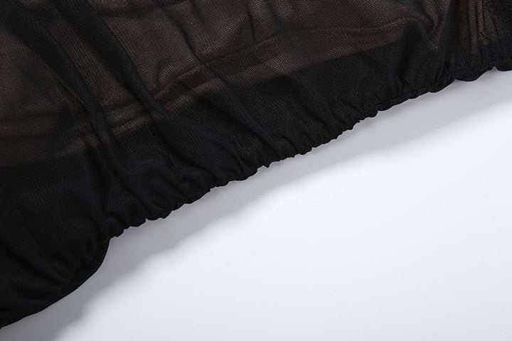 שמלת מידי שיפון בעיצוב כיווצים ותחתית - כרם