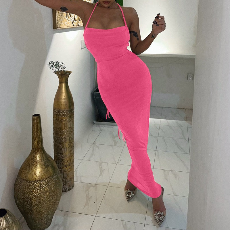 שמלת מקסי אלגנטית גב פתוח - ניקולה