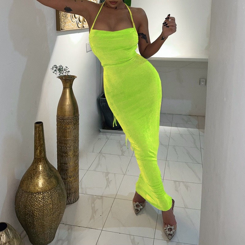 שמלת מקסי אלגנטית גב פתוח - ניקולה