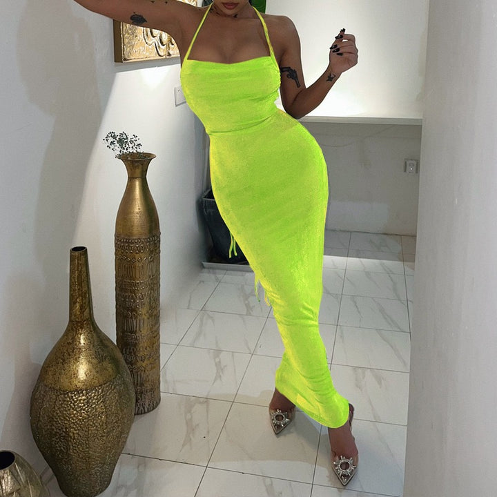 שמלת מקסי אלגנטית גב פתוח - ניקולה