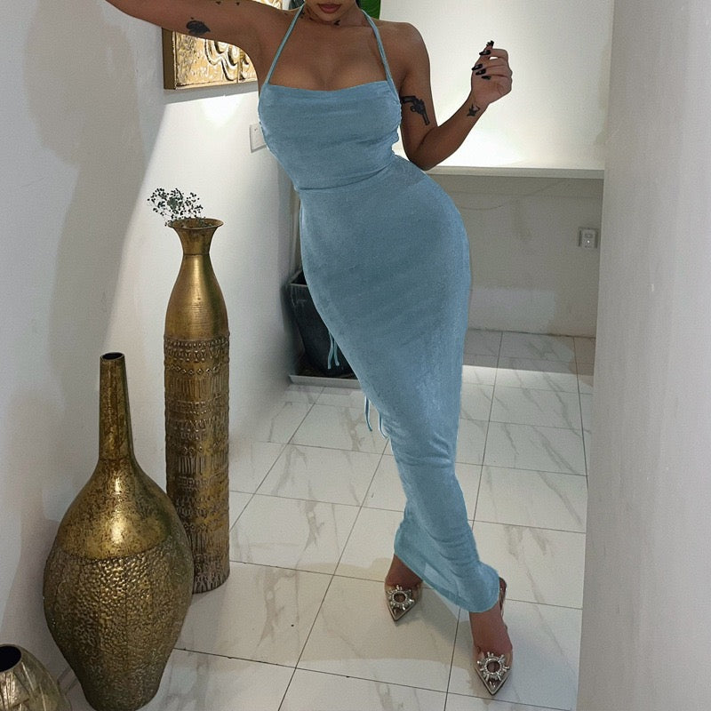 שמלת מקסי אלגנטית גב פתוח - ניקולה