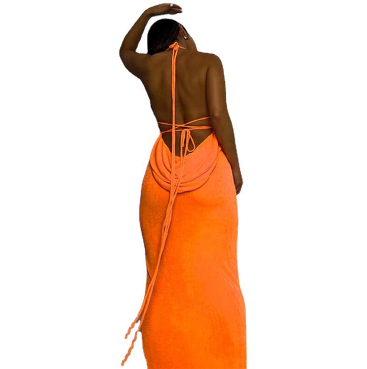 שמלת מקסי אלגנטית גב פתוח - ניקולה