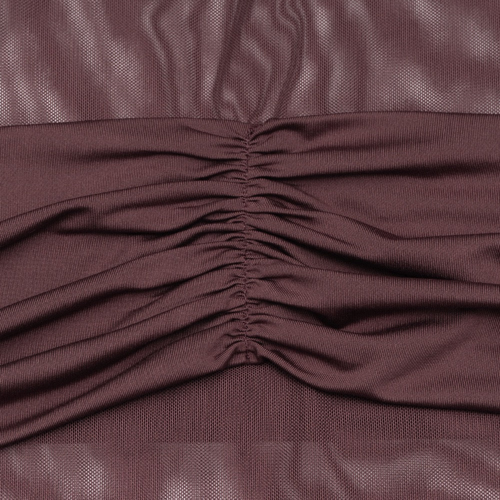 שמלת מיני בעיצוב שיפון כתפיים חשופות - אלה לי