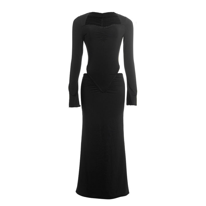 שמלת מקסי בעיצוב פתחים בעיטור תחרה - ליס