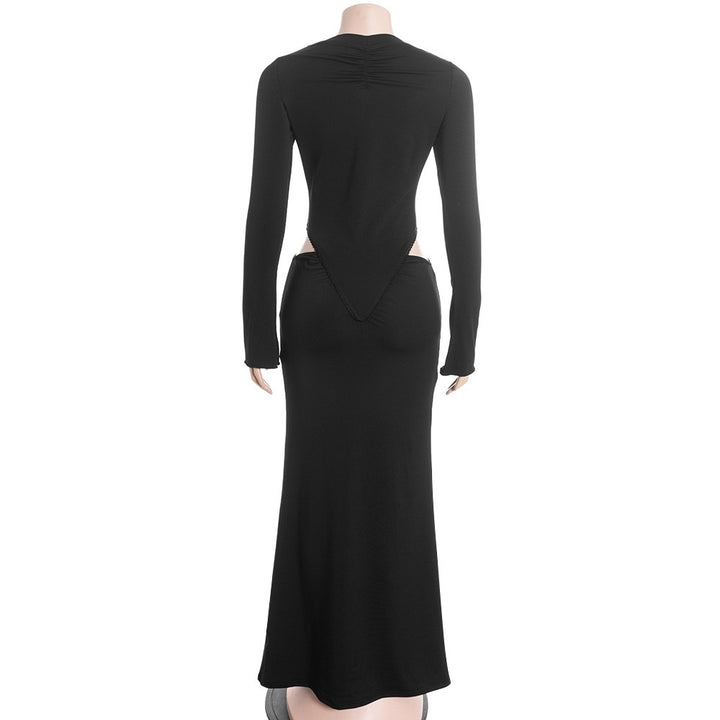 שמלת מקסי בעיצוב פתחים בעיטור תחרה - ליס